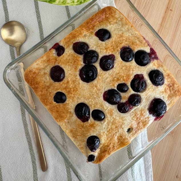 Avena horneada con arandanos