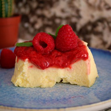 Tarta de queso individual saludable🍓