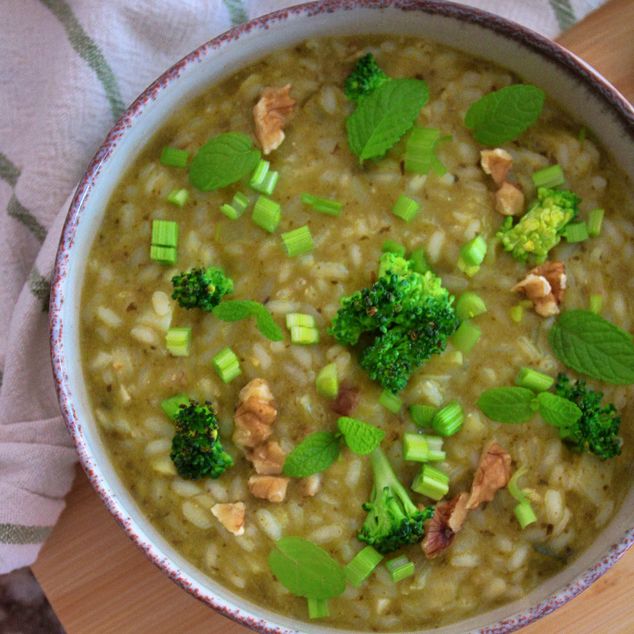 Risoto de verduras y pesto