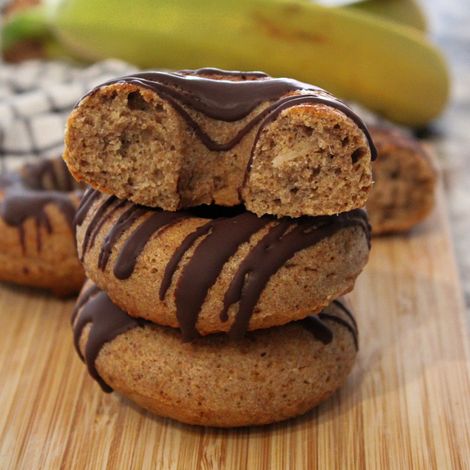 Donuts de plátano y chocolate🍌🍫