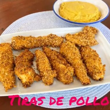 KFC tiras de pollo en freidora de aire 