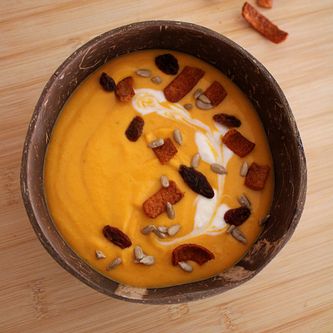 Crema fria de calabaza y yogur