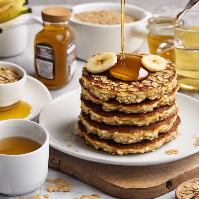 Tortitas de avena y plátano