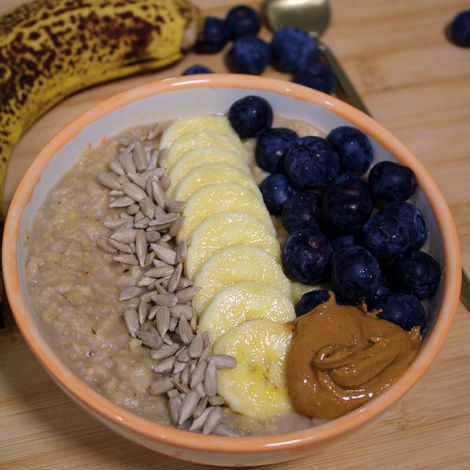 Porridge de avena al microondas